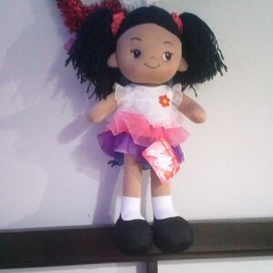 Charming Doll with Pink and Purple Dress